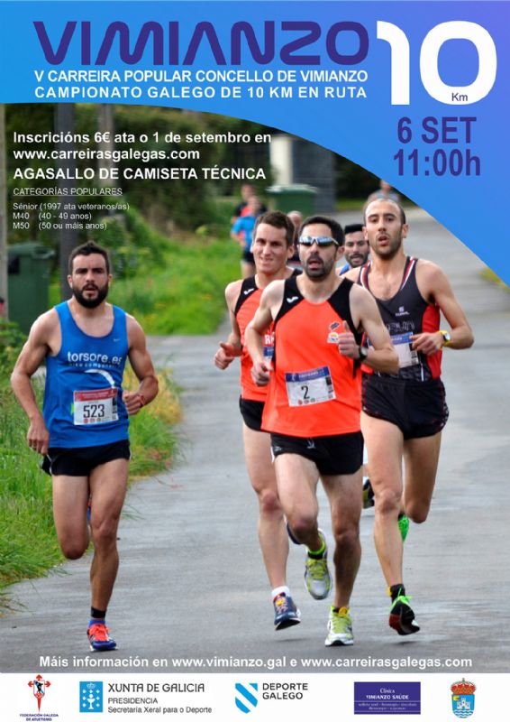 V Carreira Popular Concello de Vimianzo. Campionato de Galicia de 10km en ruta